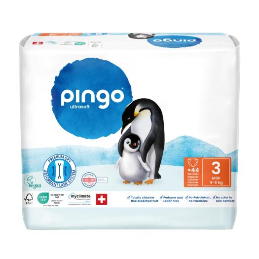 Pañales Talla 3 Midi 4-9Kg Pingo Bio 44ud