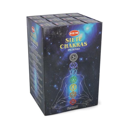 Pack Incienso 7 Chakras Hem 12 x 7 estuches