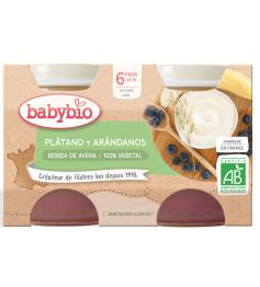 PACK Yogur de Avena, Plátano y Arándanos 100% Vegetal Babybio 2x130g