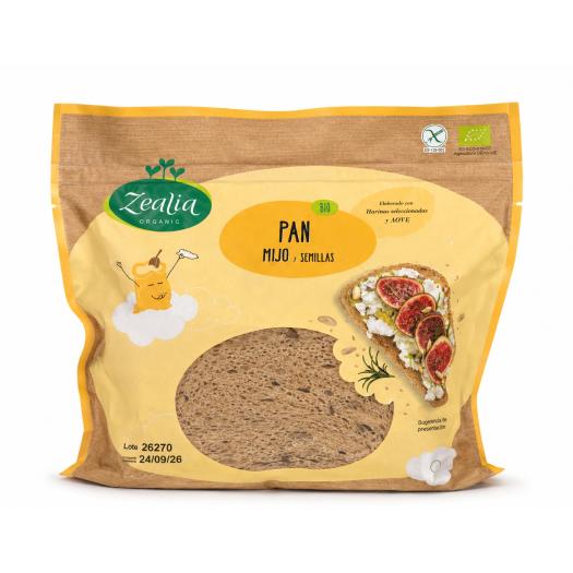 Pan de Mijo y Semillas Sin Gluten Zealia Bio 330G