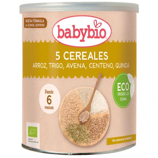 Papillas en Polvo 5 Cereales Babybio Bio 220g