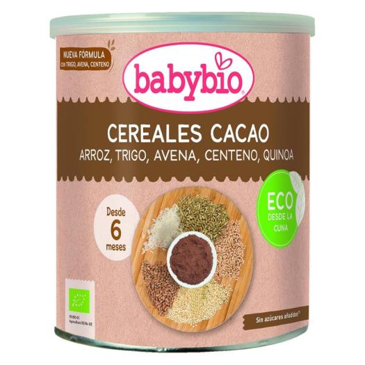 Papillas en Polvo 5 Cereales con Cacao Babybio Bio 220g