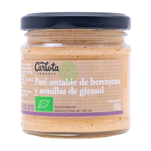 Paté Untable de Berenjena y Semillas de Girasol Carlota Bio 180g