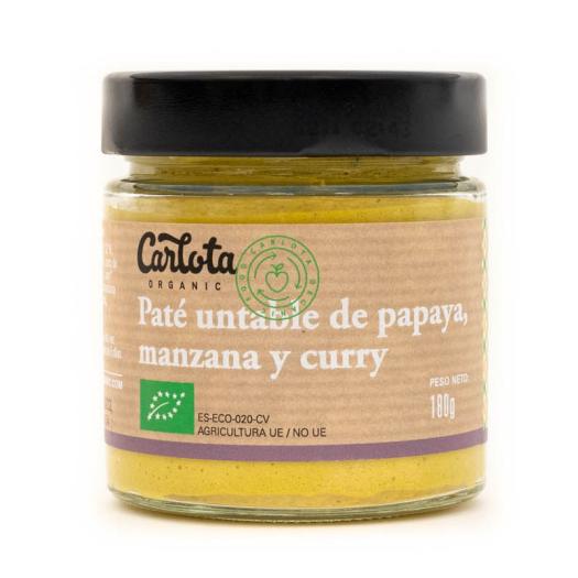 Paté Untable de Papaya, Manzana y Curry Carlota Bio 180g