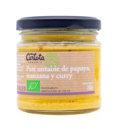 Paté Untable de Papaya, Manzana y Curry Carlota Bio 180g