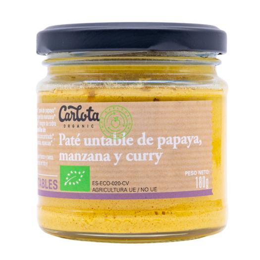 Paté Untable de Papaya, Manzana y Curry Carlota Bio 180g