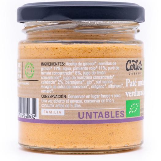 Paté Untable de Verduras a la Toscana Carlota Bio 180g