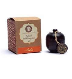 Perfume Sólido en Crema de Ámbar en Tarro de Palisandro 4g