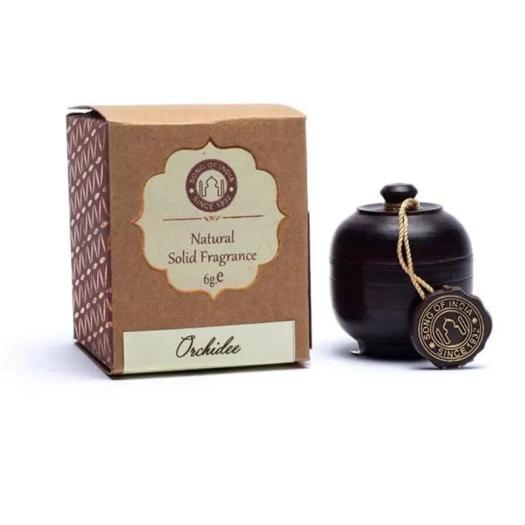Perfume Sólido en Crema de Orquídea en Tarro de Palisandro 4g