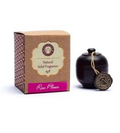 Perfume Sólido en Crema de Rosa en Tarro de Palisandro 4g