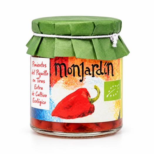 Pimientos del Piquillo en Tiras Extra Monjardín Bio 220 g