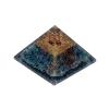 Pirámide de Orgonita Rubí en Cianita 7x7x6cm