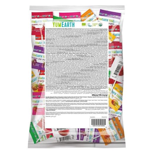 Piruletas de Frutas 8 Sabores Bio YumEarth 100ud