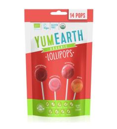 Piruletas Veganas Sabor a Frutas Fruit Pops Bio YumEarth 14ud