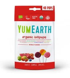 Piruletas Veganas Sabor a Frutas Fruit Pops Bio YumEarth 40ud