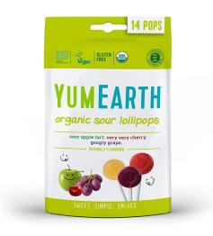 Piruletas Veganas Sabor Ácido Sour Pops Bio YumEarth 14ud