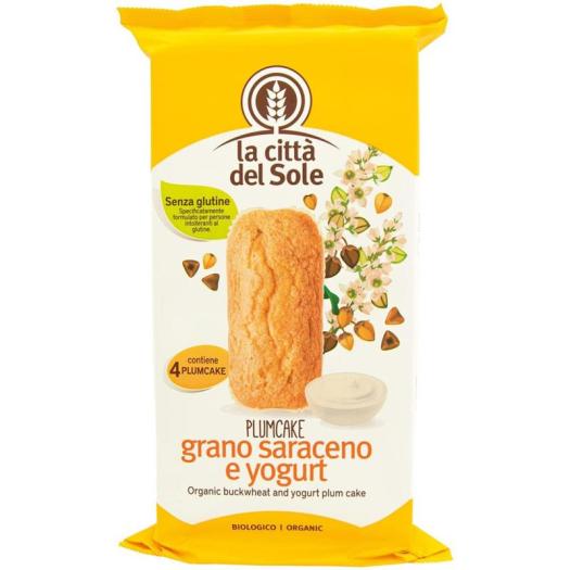 Plumcake de Trigo Sarraceno y Yogurt La Citta del Sole Sin Gluten Bio 4 x 45 g