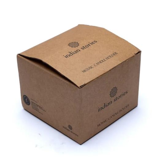 Portavelas de Té Mosaico de Flores 7cm