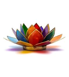 Portavelas Loto 7 Chakras 13,5cm