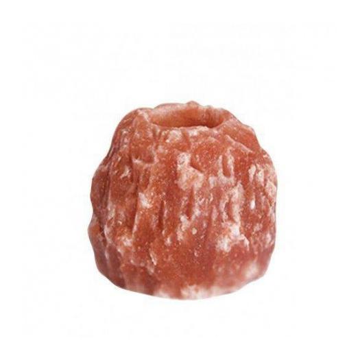 Portavelas Sal del Himalaya Rústico