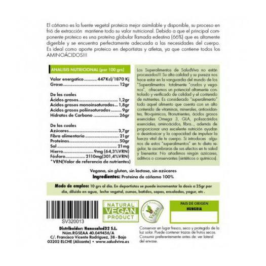Proteína de Cañamo Bio 250g