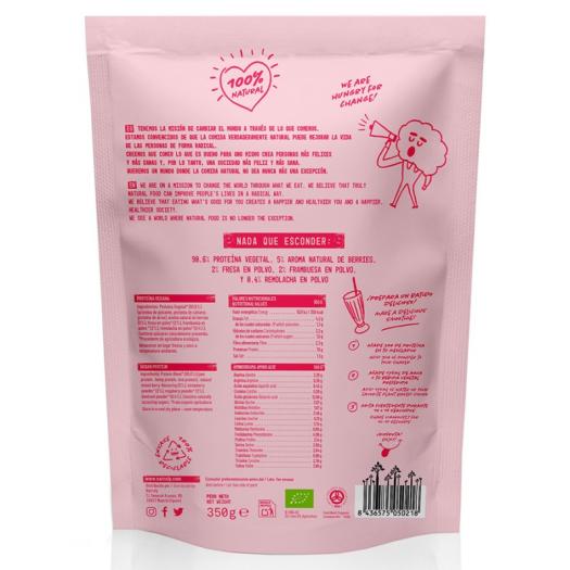 Proteína Vegana Frambuesa y Fresa Natruly Bio 350g