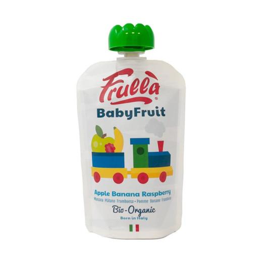 Puré BabyFruit Manzana Plátano y Frambuesa Doypack Frulla Bio 100g