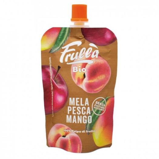 Pure de Manzana Melocotón y Mango Doypack Frulla Bio 100g