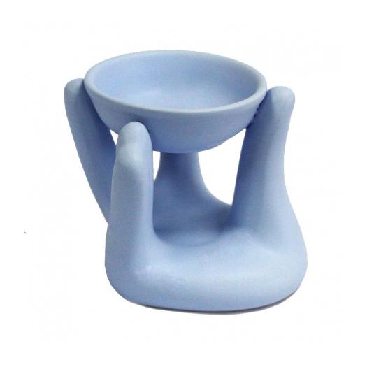 Quemador de Aceites Esenciales Mano Azul