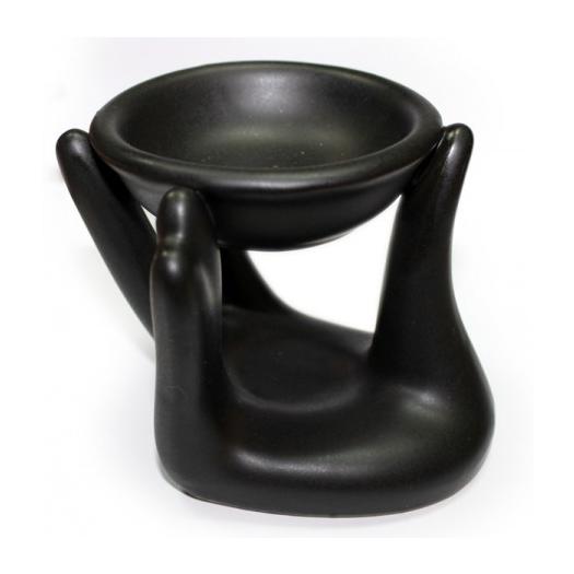 Quemador de Aceites Esenciales Mano Negra