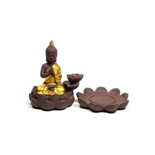 Quemador de Incienso de Cascada con Buda