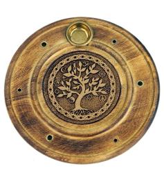 Quemador de Incienso Madera Árbol de la Vida 10cm