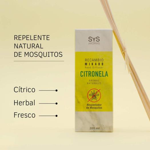 Recambio Mikado con Palos Citronela SYS 200ml