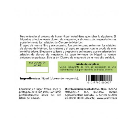 Sal Nigari Cloruro de Magnesio 500g