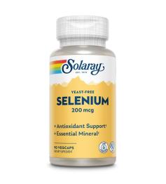 Selenio 200 mcg Sin Levadura Solaray 90 VegCaps
