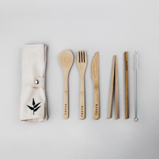 Set Cubiertos de Bambú Banbu