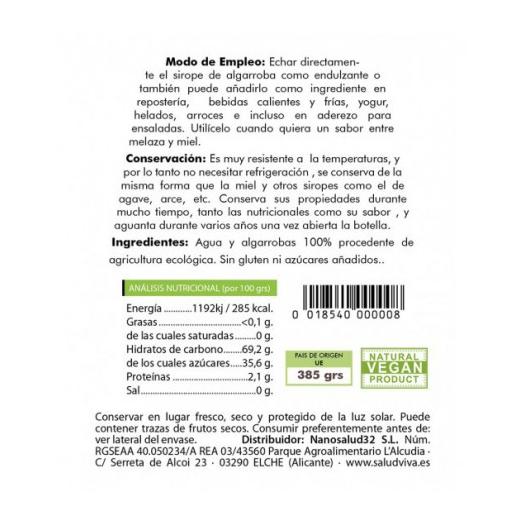 Sirope de Algarroba Bio 350g