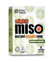 Sopa de Miso con Calabaza y Verduras Sin Gluten King Soba Bio 6x10g