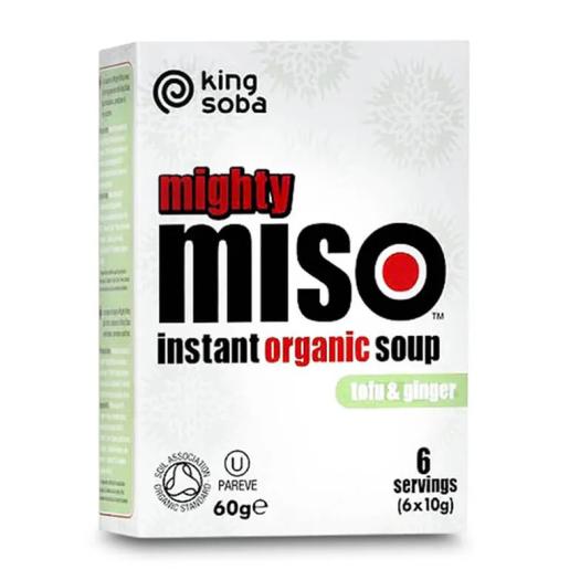 Sopa de Miso con Tofu y Jengibre Sin Gluten King Soba Bio 6x10g