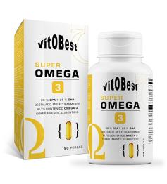 Super Omega 3 1000mg Doble Potencia Vitobest 90 Perlas