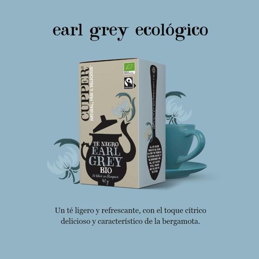 Té Negro Earl Grey Cupper Bio 20 bolsitas