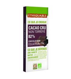 Tableta de Cacao Crudo 82% Ecuador Ethiquable Bio 80g