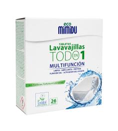 Tabletas Lavavajillas Todo en 1 Ecomimidú Bio 26 ud