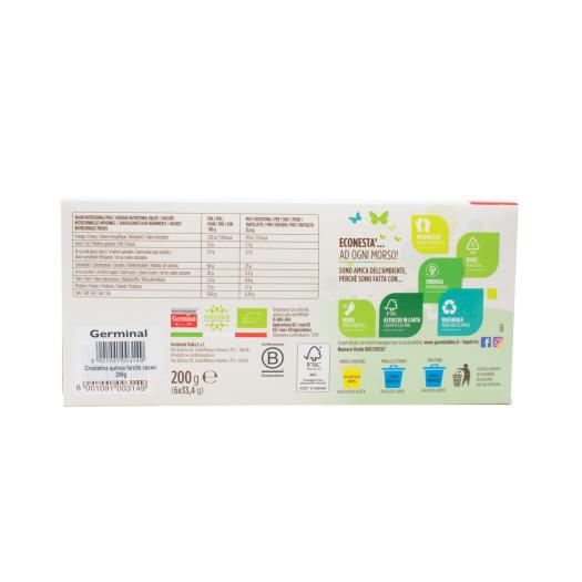 Tartaleta de Cacao y Quinoa Sin Gluten Germinal Bio 200g