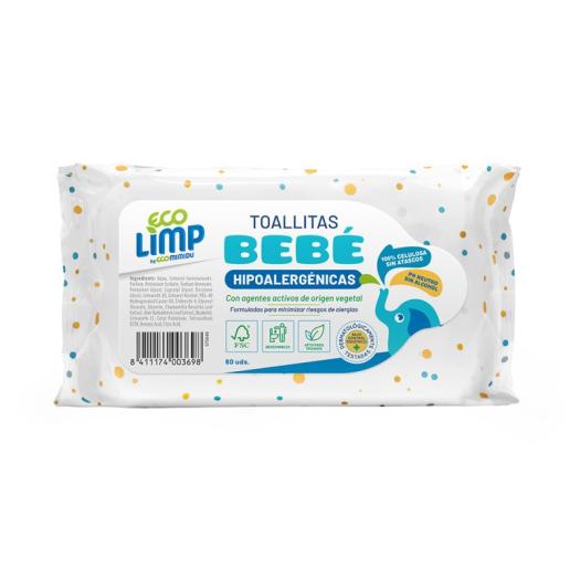 Toallitas Bebé Biodegradables Ecomimidú Bio 60 ud