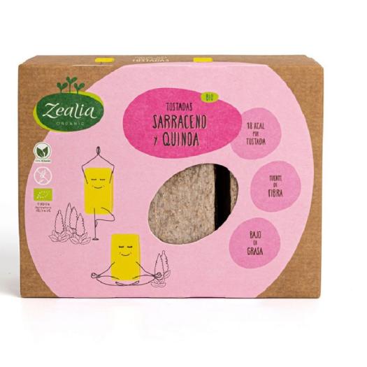 Tostadas de Sarraceno y Quinoa Sin Gluten Zealia Bio 120g