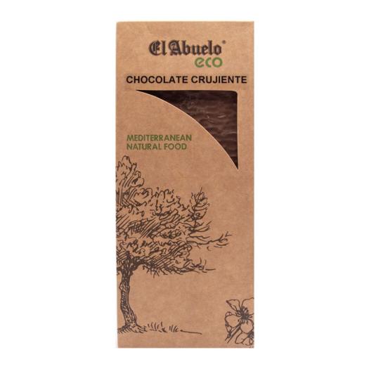 Turrón de Chocolate con Leche y Arroz Crujiente Sin Gluten El Abuelo Bio 200g