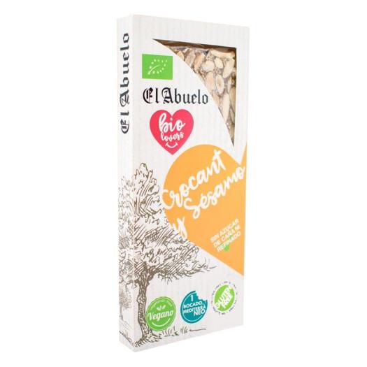Turrón Vegano de Crocant y Sésamo El Abuelo Biolovers Bio 200g