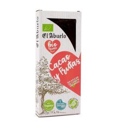 Turrón Vegano Sin Gluten de Cacao y Frutas El Abuelo Biolovers Bio 200g