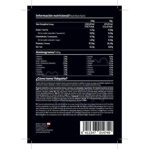 Valquiria Vainilla Proteína de Leche de Vacas Gallega Paleobull 750g